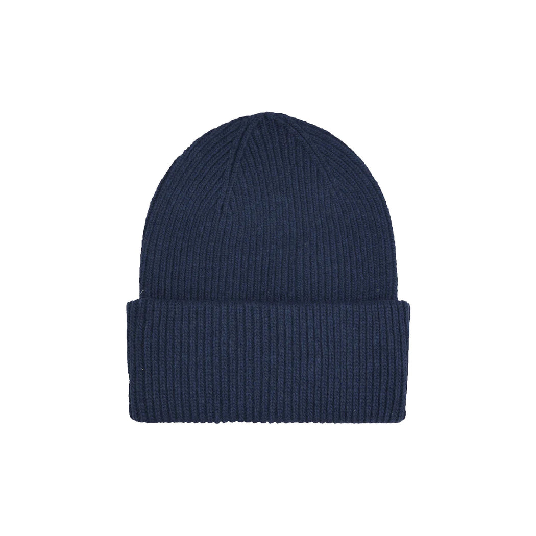 Colorful Standard Merino Wool Beanie Navy Blue HATS  - ZIGZAG Footwear