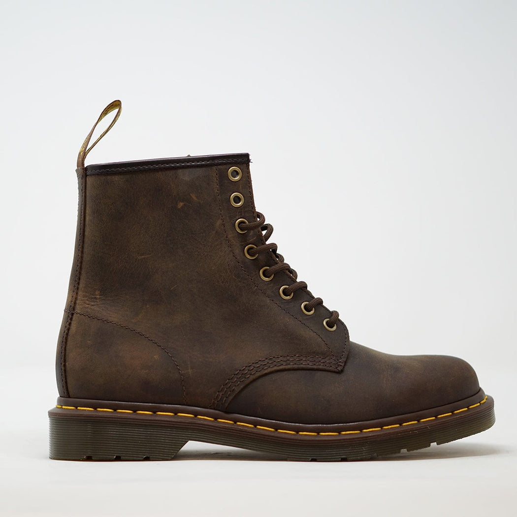Dr Martens 1460 Crazy Horse Leather Boots - Dark Brown BOOTS  - ZIGZAG Footwear