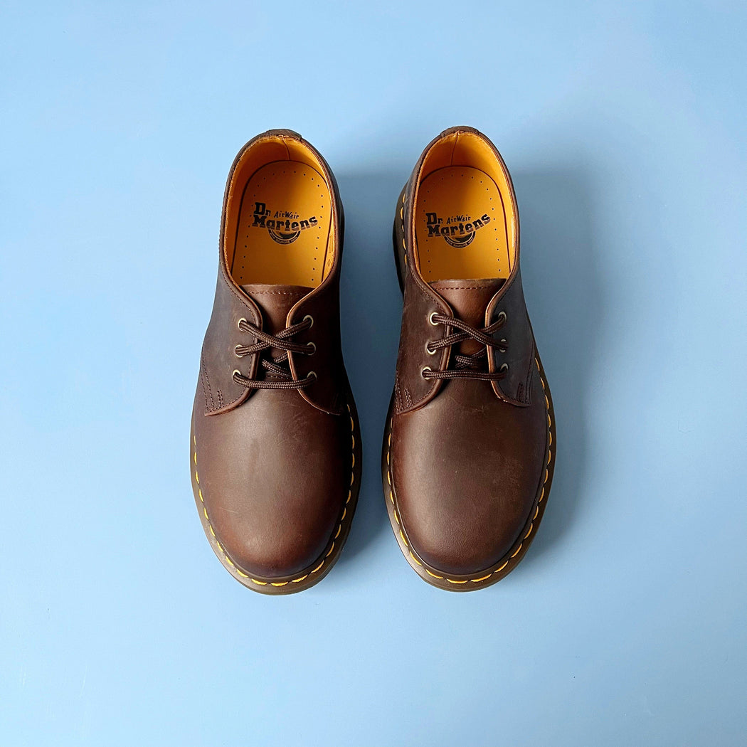 Dr Martens 1461 Crazy Horse Leather Shoes Brown ZIGZAG Footwear