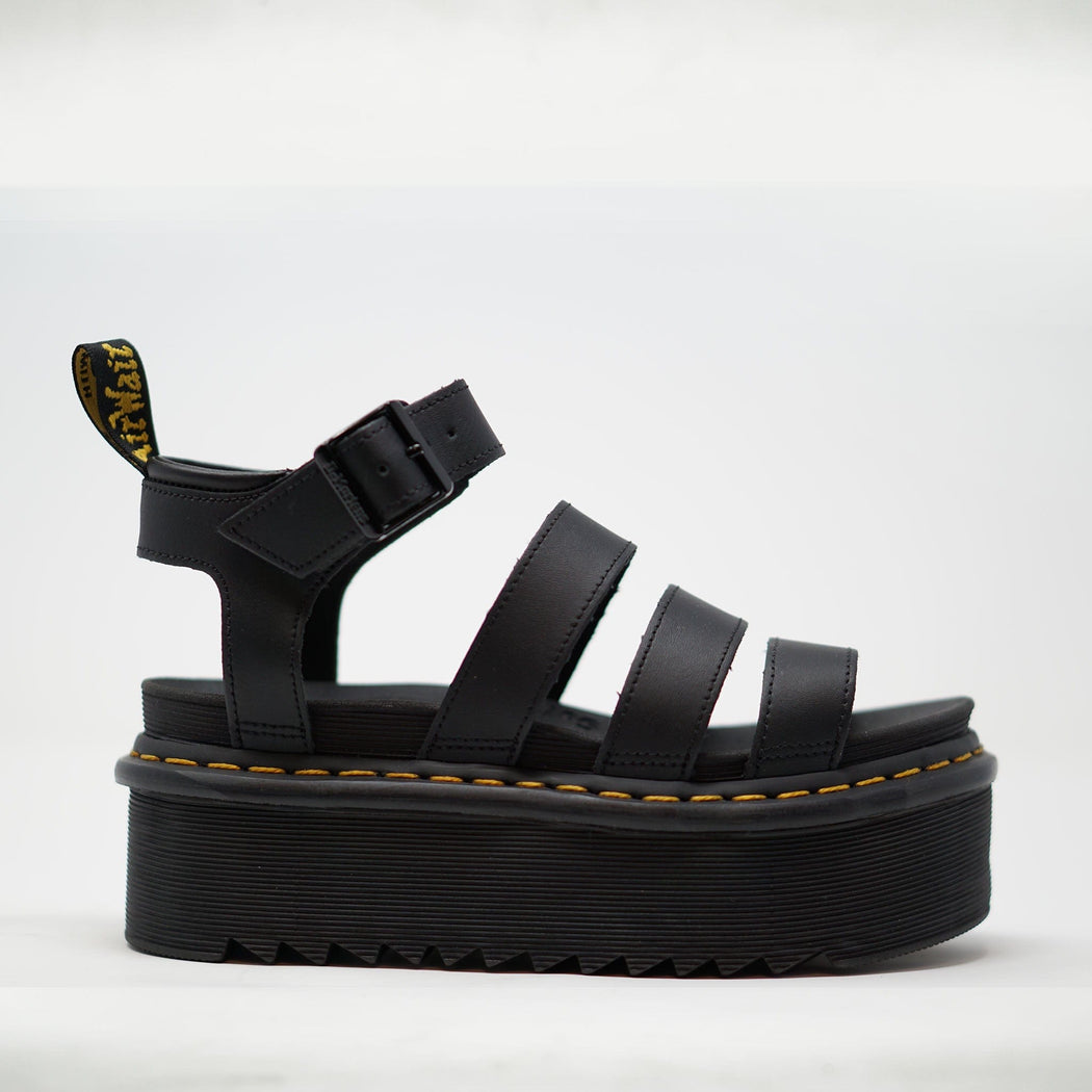 Dr Martens Blaire Quad Black Hydro Leather SANDALS  - ZIGZAG Footwear