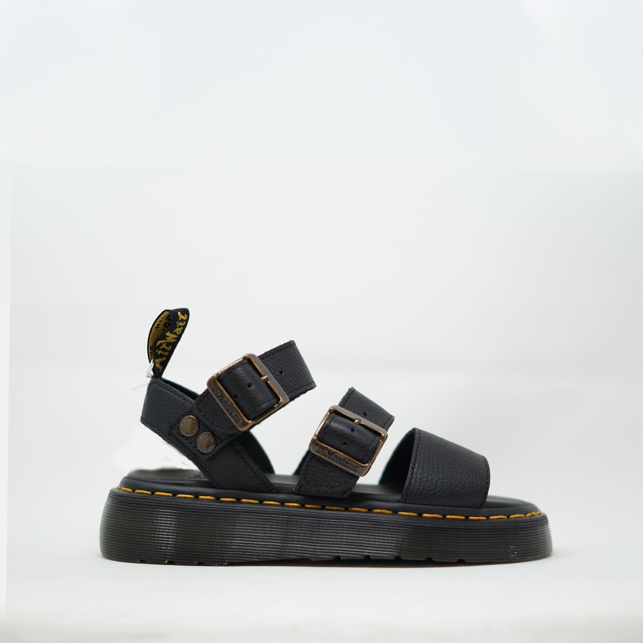 Dr Martens Gryphon Quad Sandals Black Pisa SANDALS  - ZIGZAG Footwear
