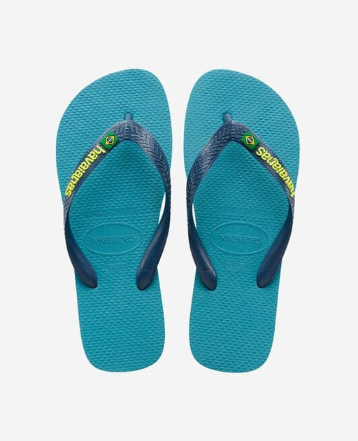 Havaianas Brasil Logo Nautical Blue SANDALS  - ZIGZAG Footwear