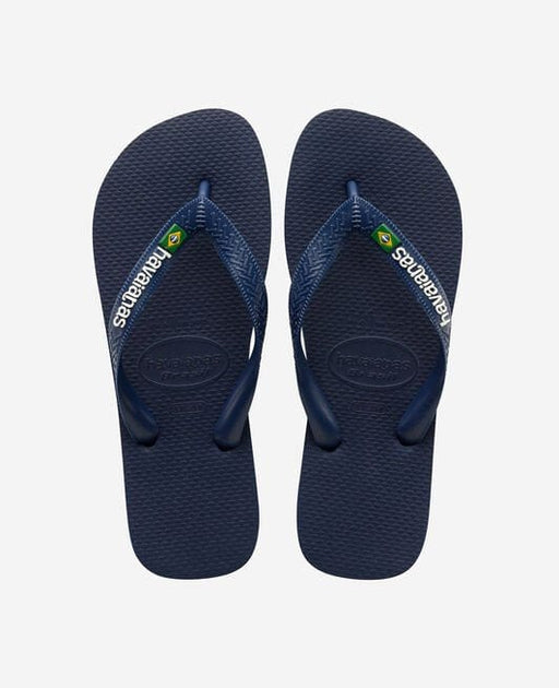 Havaianas Brasil Logo Navy Blue SANDALS  - ZIGZAG Footwear