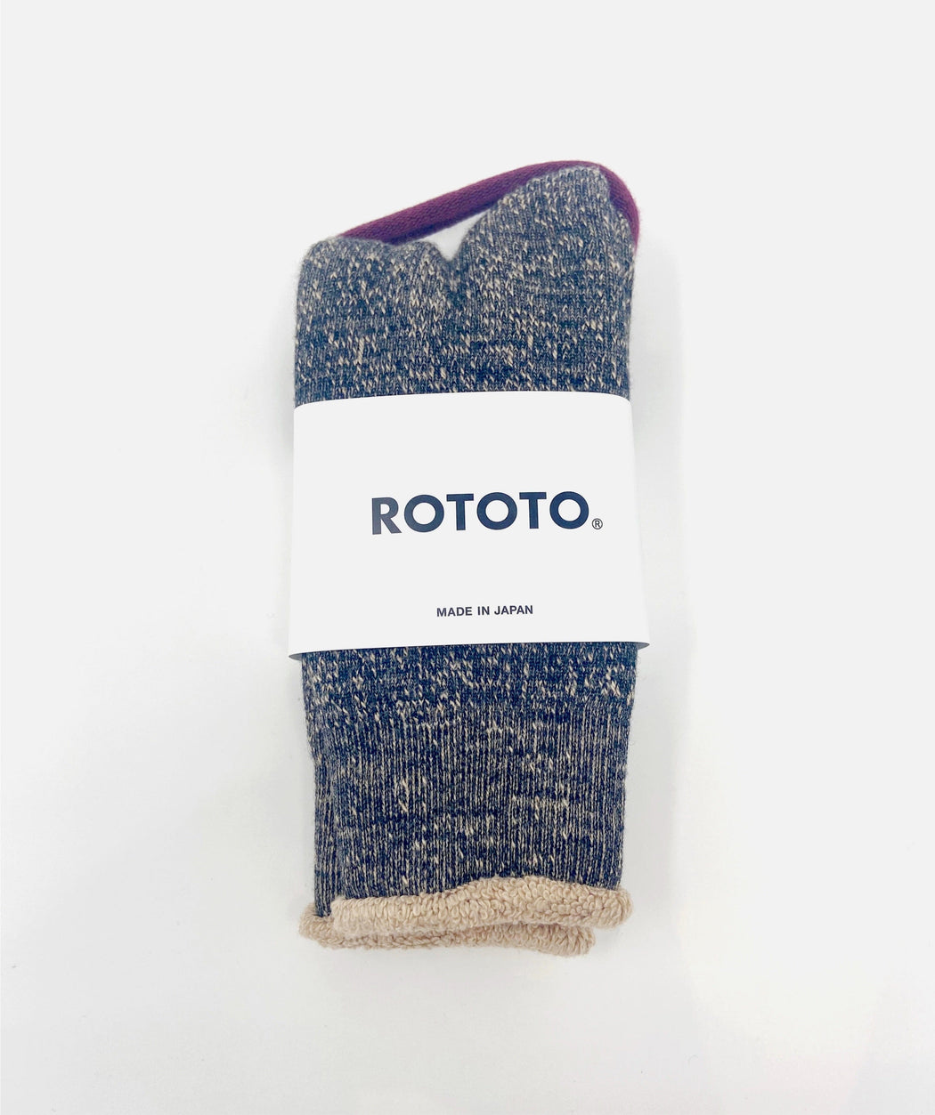 RoToTo Double Face Crew Socks Deep Ocean Socks  - ZIGZAG Footwear