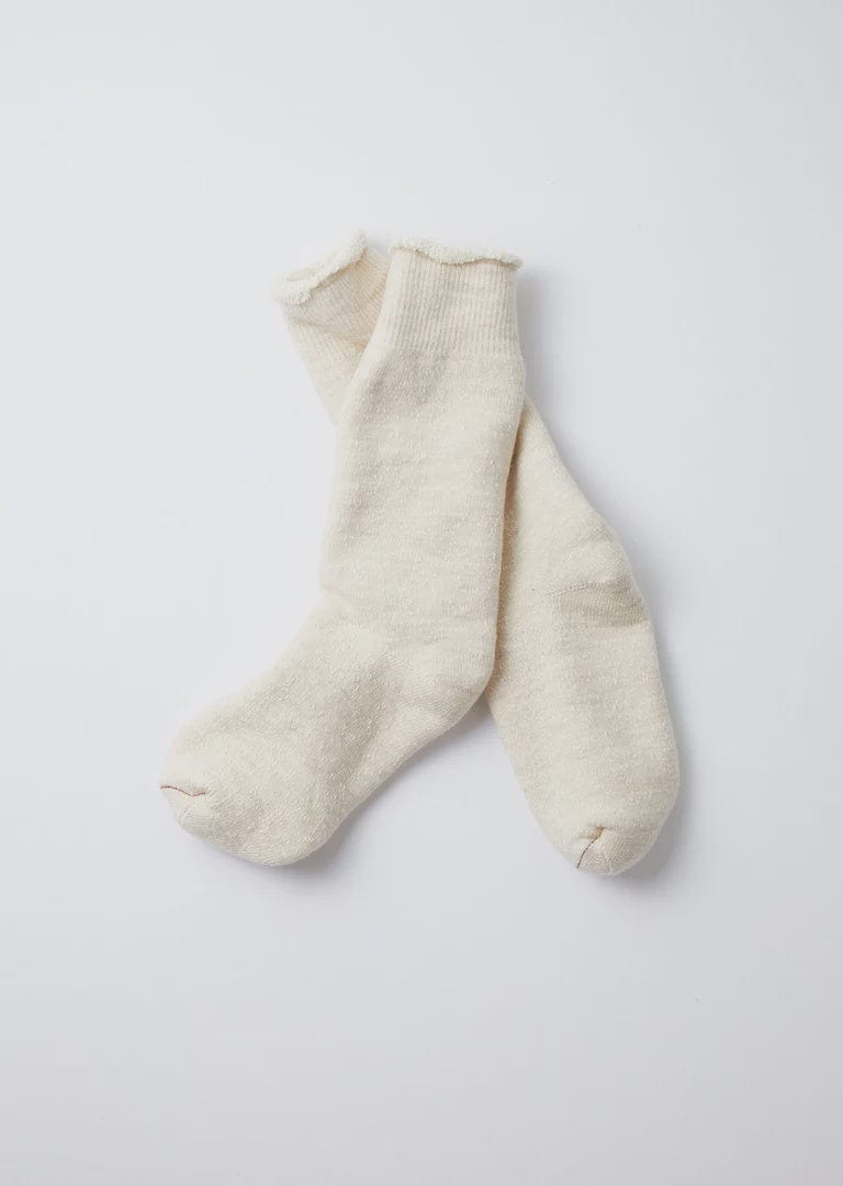 RoToTo Double Face Crew Socks Oatmeal Socks  - ZIGZAG Footwear