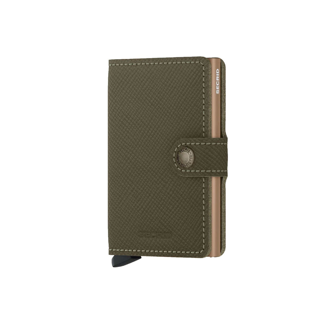 Secrid MSa Mini Wallet Saffiano Olive WALLET  - ZIGZAG Footwear