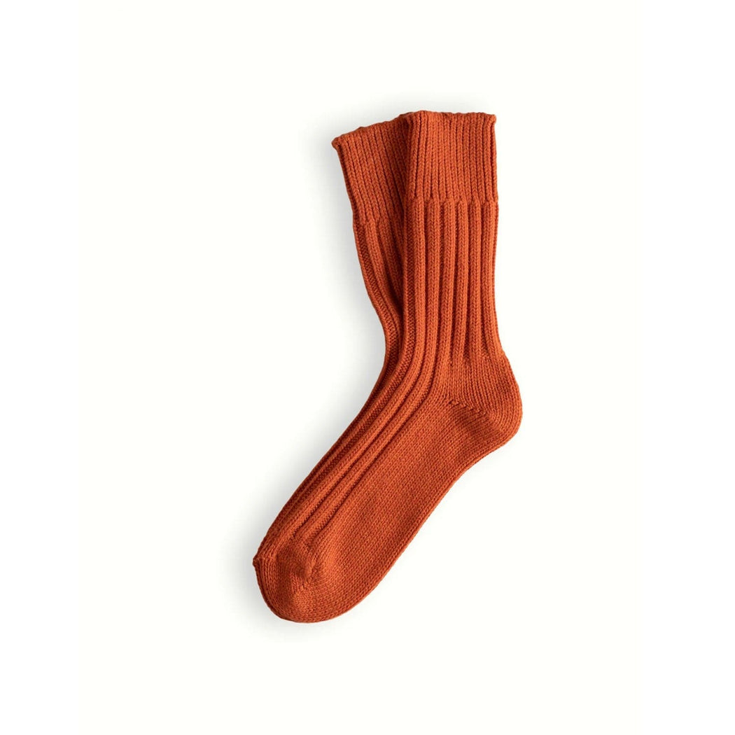Thunders Love Wool Collection Solid Orange Socks Socks  - ZIGZAG Footwear