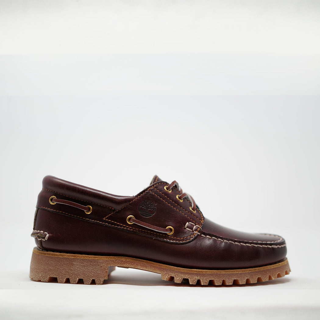 Timberland Authentic Handsewn Boat Shoe Burgundy Full Grain SHOES  - ZIGZAG Footwear