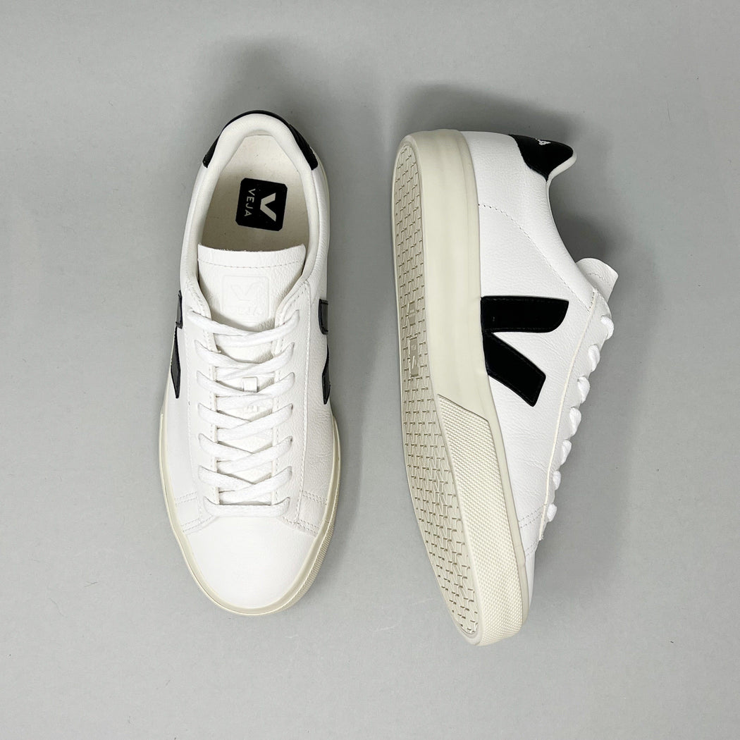 Veja Campo Mens  White Black TRAINERS  - ZIGZAG Footwear